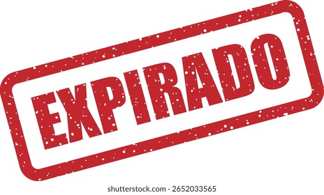 Carimbo vetorial com a palavra em português ou espanhol "EXPIRADO" (Expirado), ótimo para conteúdo que não é mais válido ou que ultrapassou seu prazo