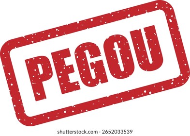 Vector rubber stamp with the Portuguese word "PEGOU" (Got It), ideal for indicating understanding, agreement, or task acknowledgment in business and educational materials