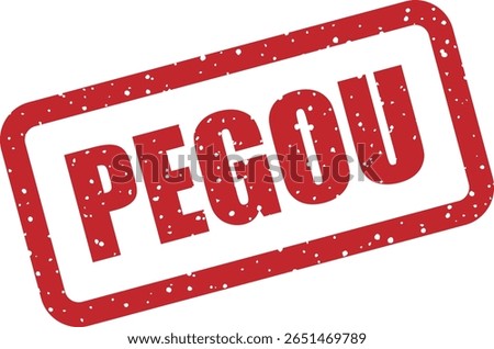 Vector rubber stamp with the Portuguese word "PEGOU" (Got It), ideal for indicating understanding, agreement, or task acknowledgment in business and educational materials