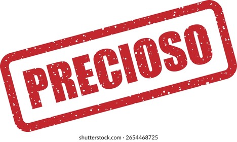 Carimbo de vetor com a palavra espanhola "PRECIOSO" (Precioso), ideal para promoções e marketing para enfatizar o valor e a beleza