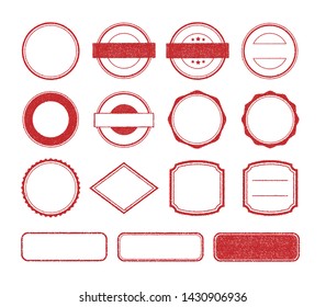 Vector rubber stamp template illustration set (no text/ text space)