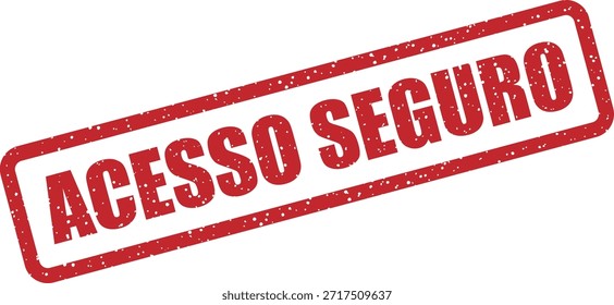 Carimbo de vetor com o texto "ACESSO SEGURO" (Acesso seguro) - entrada autorizada e segura ou login. Ideal para gráficos de controle de acesso.