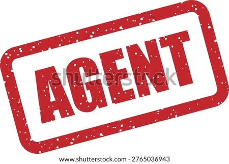 Vector rubber stamp with the text "AGENT" – official title for representatives or operatives. Ideal for official and agency documents.