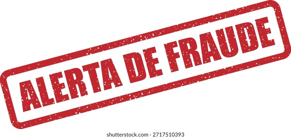 Sello de goma de Vector con el texto "ALERTA DE FRAUDE" (Alerta de fraude) - alerta de fraude detectada o estafa. Ideal para imágenes de seguridad financiera.