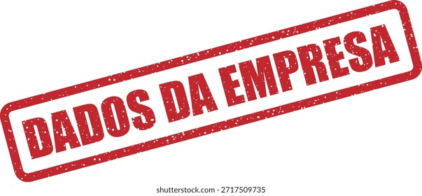 Carimbo vetorial com o texto "DADOS DA EMPRESA" (Dados da empresa) - informações confidenciais internas da empresa. Ideal para documentos corporativos.