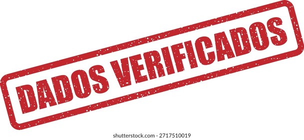 Carimbo de vetor com o texto "DADOS VERIFICADOS" (Dados verificados) - dados verificados e confirmados com exatidão. Ideal para gráficos de verificação.