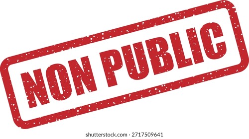 Sello de goma de Vector con el texto "NO PÚBLICO" (No público) - confidencial, uso interno solamente. Ideal para documentos sensibles.