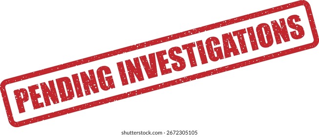 Carimbo de vetor com o texto "INVESTIGAÇÕES PENDENTES", ideal para registros médicos onde certos testes ou investigações estão pendentes.