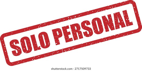 Sello de goma de Vector con el texto "SOLO PERSONAL" (Solo personal) - restringido a empleados o personal. Ideal para documentos internos.