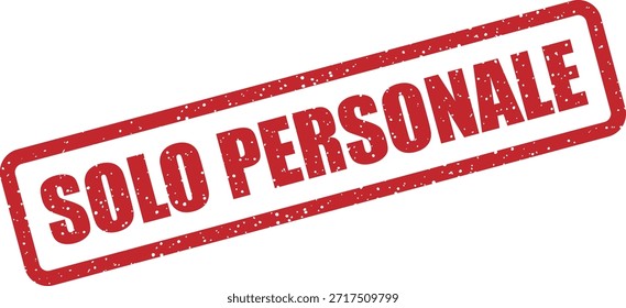 Sello de goma de Vector con el texto "SOLO PERSONALE" (Solo personal) - restringido a empleados o personal. Ideal para documentos internos.