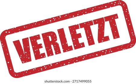 Carimbo vetorial com o texto "VERLETZT" (Violado) - política ou regra de segurança violada, violação detectada. Ideal para gráficos de conformidade e segurança.