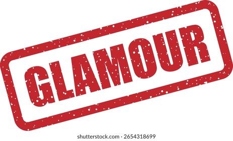 Carimbo de vetor com a palavra "GLAMOUR", perfeito para moda, beleza e marca de luxo em marketing e mídias sociais