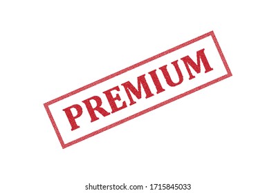 Vector rubber stamp with the word PREMIUM, grunge style, on a white background.