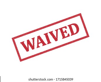 Vector rubber stamp with the word WAIVED, grunge style, on a white background.