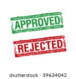 vector rubber stamps approved and rejected