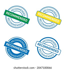 Sellos de caucho vectores Conjunto de sellos recomendados perfecto para el sello de goma de plantilla y el sello digital
