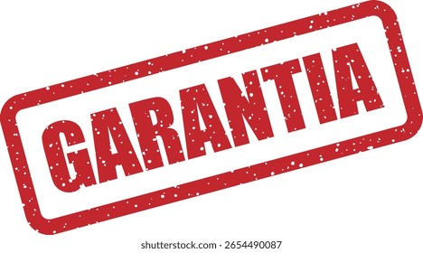 Design vetorial em estilo carimbo de "GARANTIA" (português e espanhol para "garantia"). Usado nos mercados português e espanhol para garantir aos clientes a garantia do produto