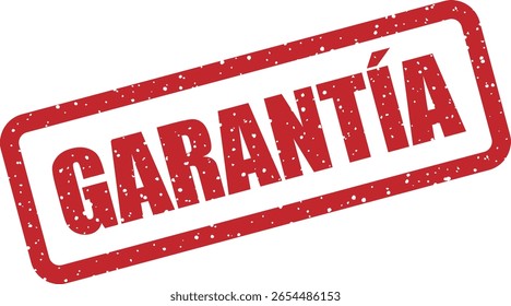 Projeto de selos de borracha vetorial de "GUARANTÍA" (espanhol para "garantia"). Perfeito para os mercados de língua espanhola para enfatizar a garantia do produto ou garantia.