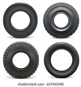 Vector Rubber Tires