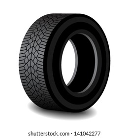 vector rubber tyre with shadow