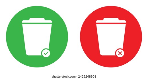 iconos de papelera vectorial ilustración