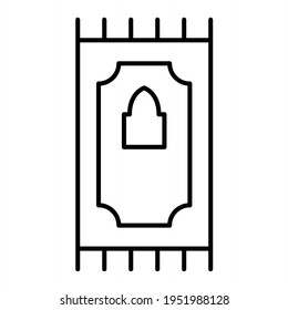 Diseño del icono de contorno de la alfombra del vector

