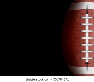 Vector rugby ball background. Football sport game competition. Leather ball equipment illustration. Rugby team players list.