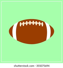 The vector of Rugby ball on green background
