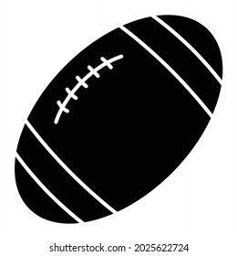 Vector Rugby Glyph Icon Design
