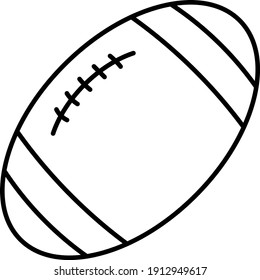 Vector Rugby Outline Icon Design
