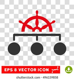 Vector Rule EPS vector pictograph. Illustration style is flat iconic bicolor intensive red and gray symbol on a transparent background.