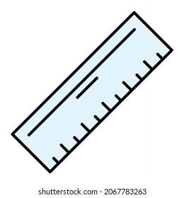 Vector Ruler Filled Outline Icon Design
