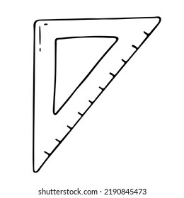 Vector ruler icon. A hand-drawn school ruler. Back to School education