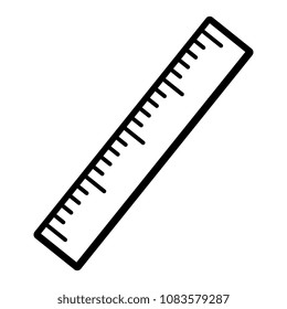 Vector Ruler Icon Isolated On White Background