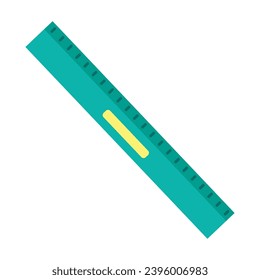 Regla vectorial aislada en fondo blanco.