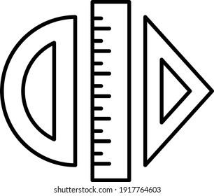 Diseño de iconos de esquema de reglas vectoriales
