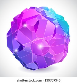 vector rumpled abstract sphere