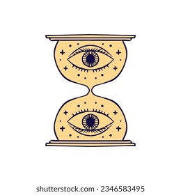 Vector rune alchemy eye tattoo occult and esoteric symbol