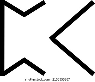 vector runic scandinavian celtic alphabet letter C