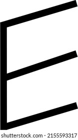 vector runic scandinavian celtic alphabet letter E