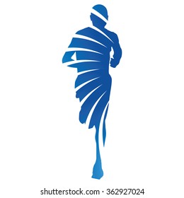 Vektorrunner, abstrakte Silhouette des Laufenden
