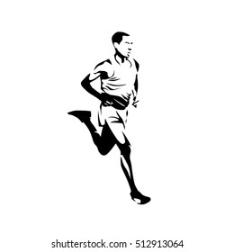 Vector runner, isolated sprinter
