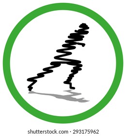 Vector runner silhouette sign symbol