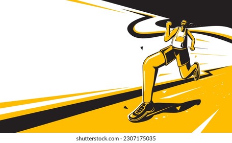 Vector running abstract background design. The sport eqipment for exercise and fitness gym