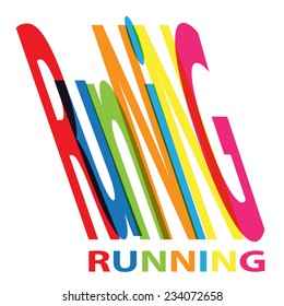 Vector Running Broken text