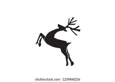 Vector - Running Deer Silhouette