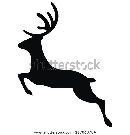 Vector - Running Deer Silhouette