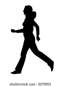 vector running girl