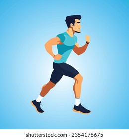 Vector running man character design