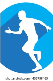 vector running man icon
